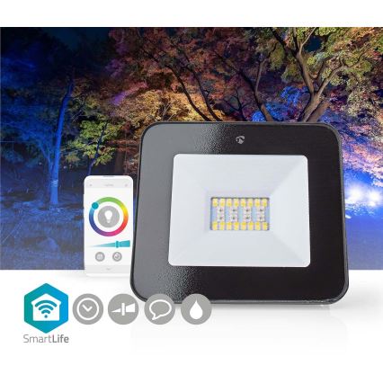 LED RGBW Himmennettävä pistokkeellinen heittovalaisin SmartLife LED/20W/230V Wi-Fi IP65 2700-6500K