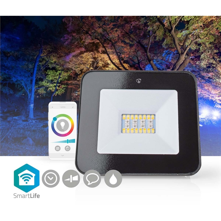 LED RGBW Himmennettävä pistokkeellinen heittovalaisin SmartLife LED/20W/230V Wi-Fi IP65 2700-6500K