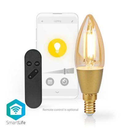 Himmennettävä LED-polttimo Smartlife E14/4,9W/230V 1800-3000K Wi-Fi Tuya