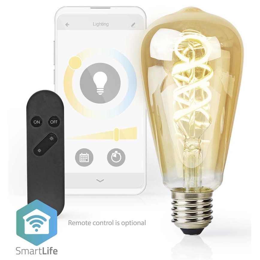 Himmennettävä LED-polttimo ST64 E27/4,9W/230V Wi-Fi 1800-6500K