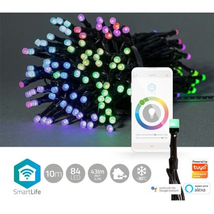 LED RGB ulkovalosarja 84xLED/8 toimintoa 13m IP65 Wi-Fi Tuya