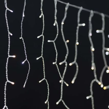 LED Valoverho ulkokäyttöön 400xLED/8 toimintoa 11m IP65 Wi-Fi Tuya kylmä valkoinen