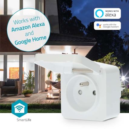 Älykäs pistoke 3680W/230V/ Type E/16A Wi-Fi Tuya IP44