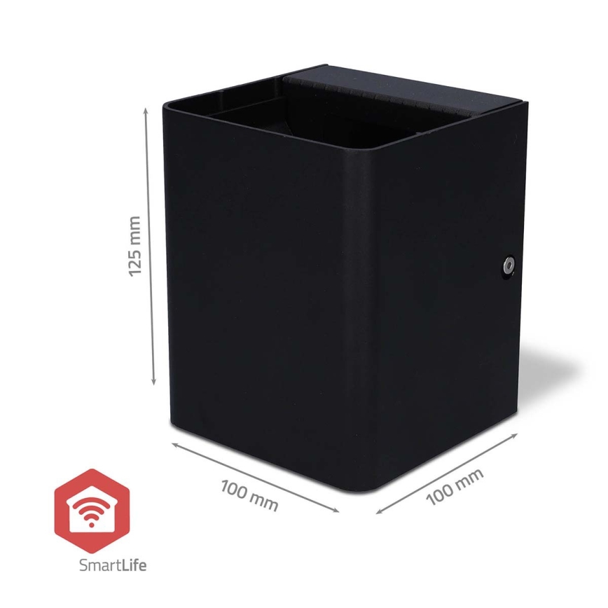 LED RGBW himmennettävä ulkoseinävalaisin SmartLife LED/12W/230V IP65 Wi-Fi Tuya musta