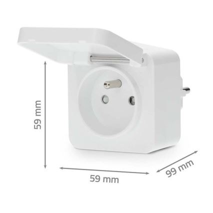 Älykäs pistorasia Smartlife 3680W/230V/ Tyyppi E/16A Wi-Fi Tuya IP44