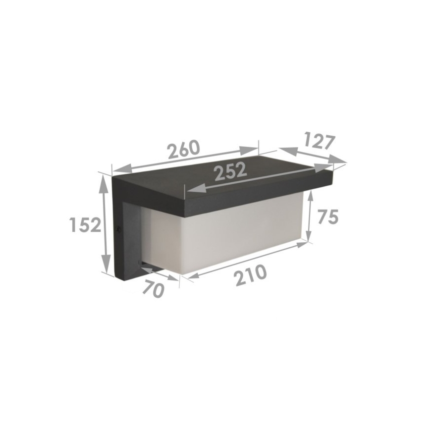 NEELY LED ulkoseinävalaisin LED/12W/230V IP54 musta