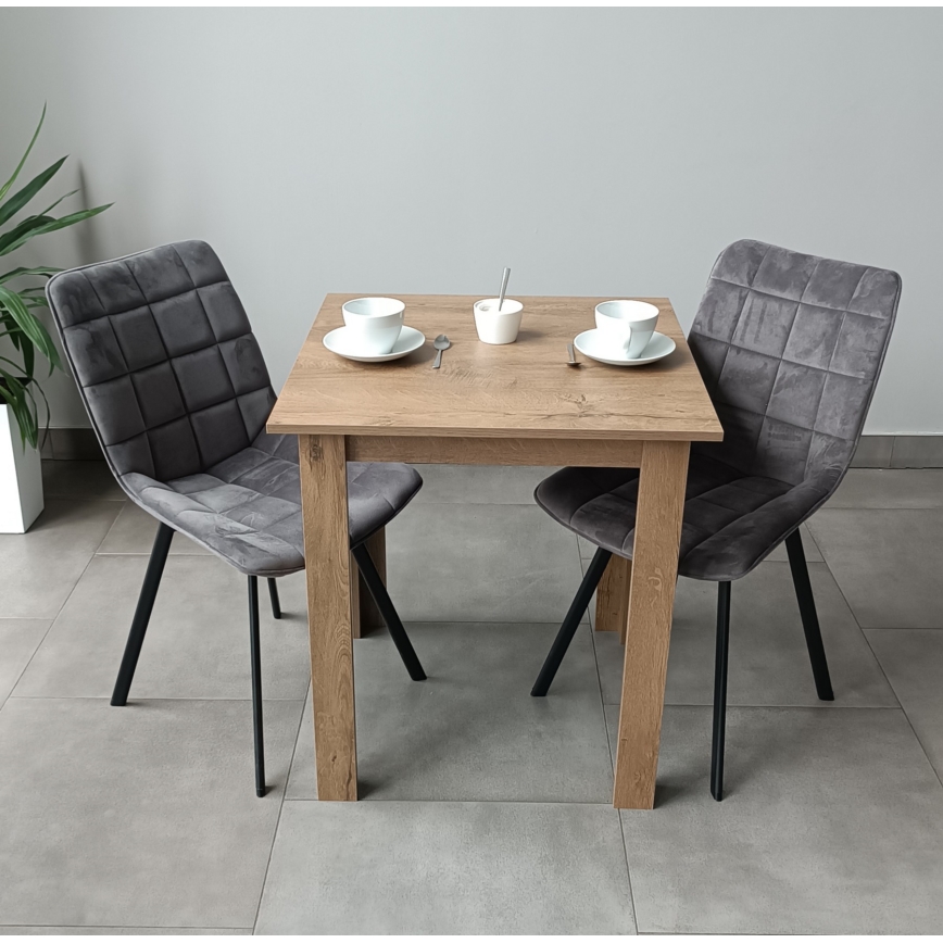 Neliömäinen ruokapöytä LEVI tammi