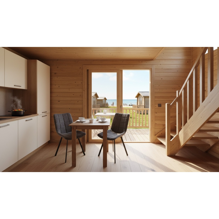 Neliömäinen ruokapöytä LEVI tammi