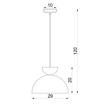 NEVIS-riippuvalaisin johdolla, 1xE27/15W/230V, halkaisija 29 cm, kermanvärinen
