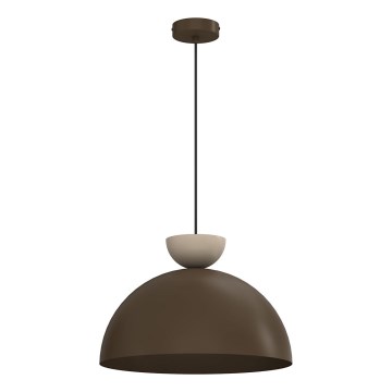 NEVIS-riippuvalaisin johdolla 1xE27/15W/230V, halkaisija 38 cm, ruskea