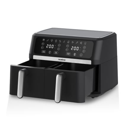 Niceboy AirFryer DUO - Duaalinen kuumailmafriteerauslaite 9 l 2400 W/230 V