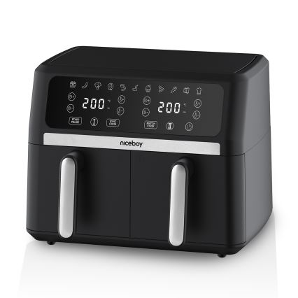 Niceboy AirFryer DUO - Duaalinen kuumailmafriteerauslaite 9 l 2400 W/230 V