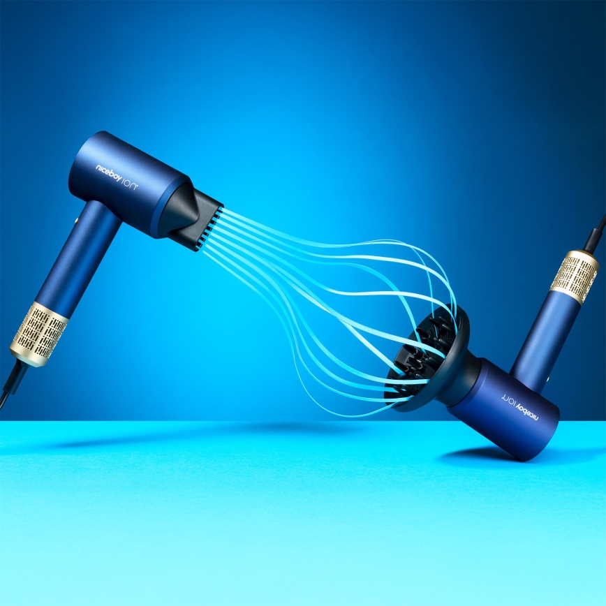 Niceboy AirSonic ELITE - Hiustenkuivain 2200W/230V sininen