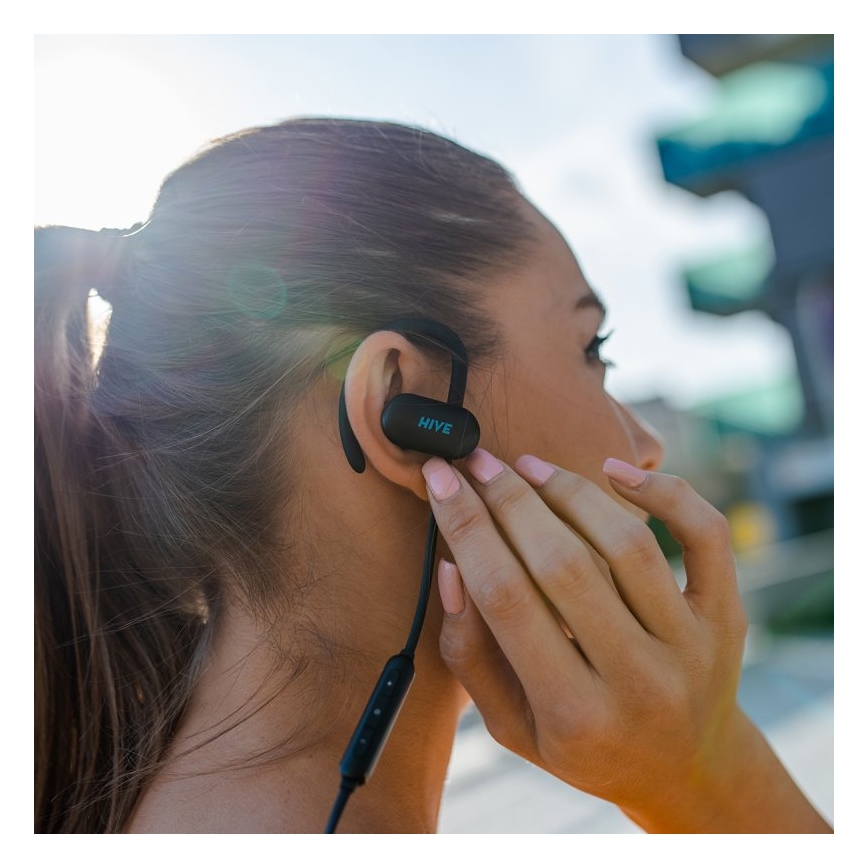 Niceboy HIVE sport 2 - Urheilukuulokkeet mikrofonilla IPX5 musta