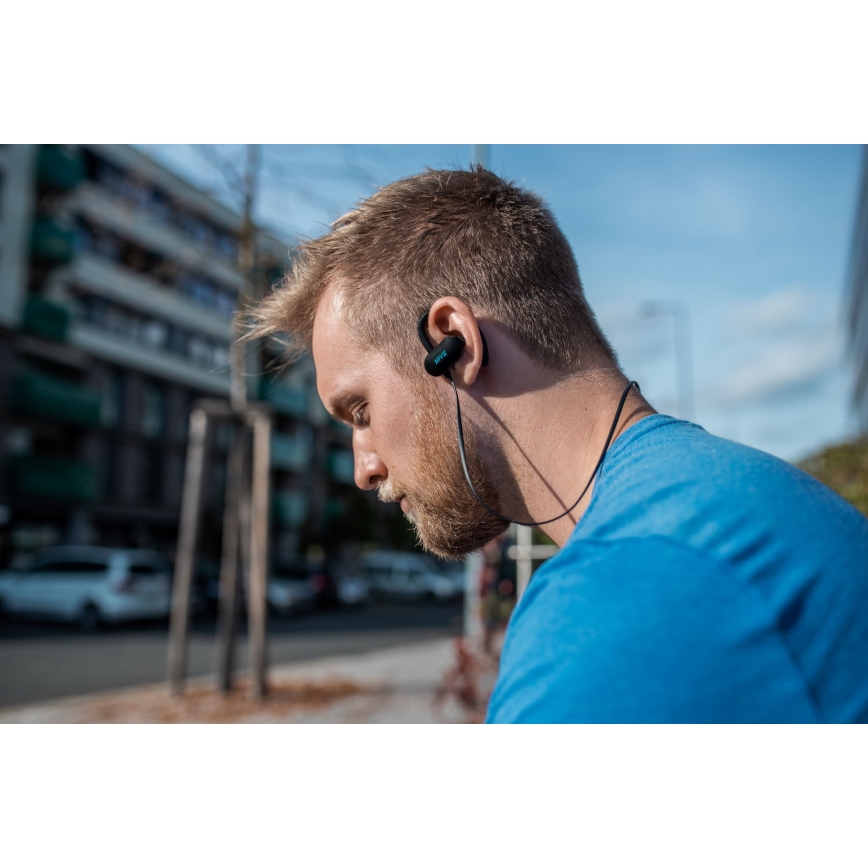 Niceboy HIVE sport 2 - Urheilukuulokkeet mikrofonilla IPX5 musta