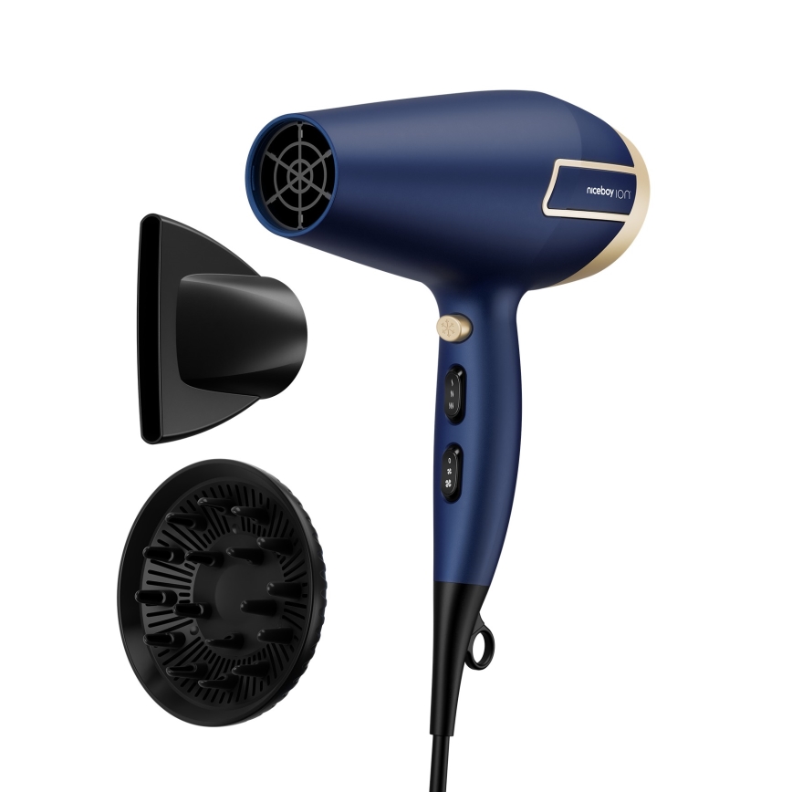 Niceboy ION AirSonic ICON - Hiustenkuivain 2200W/230V sininen