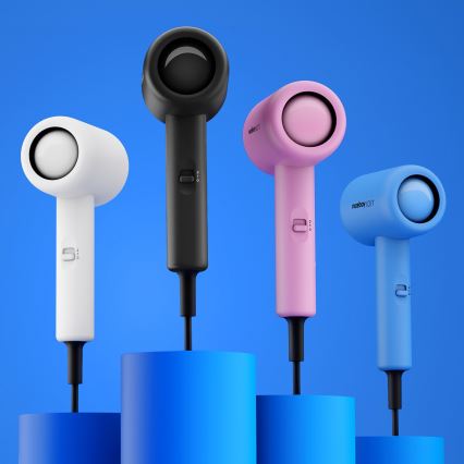 Niceboy ION AirSonic POP - Hiustenkuivain 1400W/230V valkoinen