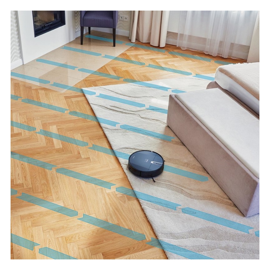 Niceboy ION Charles i4 - Älykäs 2-in-1 robotti-imuri 4400 mAh Wi-Fi musta + kaukosäädin