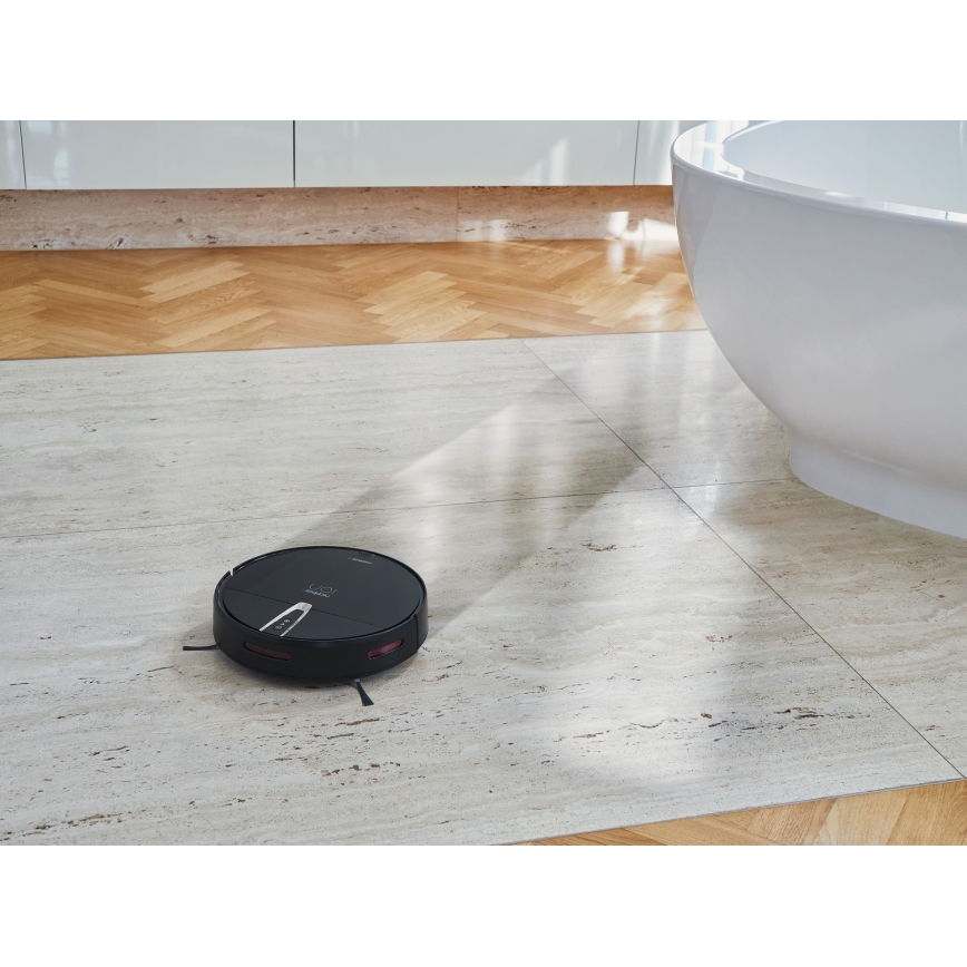 Niceboy ION Charles i4 - Älykäs 2-in-1 robotti-imuri 4400 mAh Wi-Fi musta + kaukosäädin