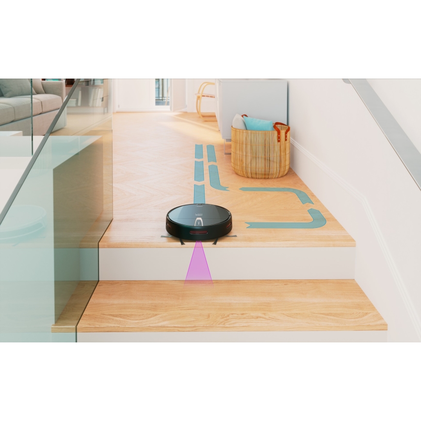 Niceboy ION Charles i4 - Älykäs 2-in-1 robotti-imuri 4400 mAh Wi-Fi musta + kaukosäädin