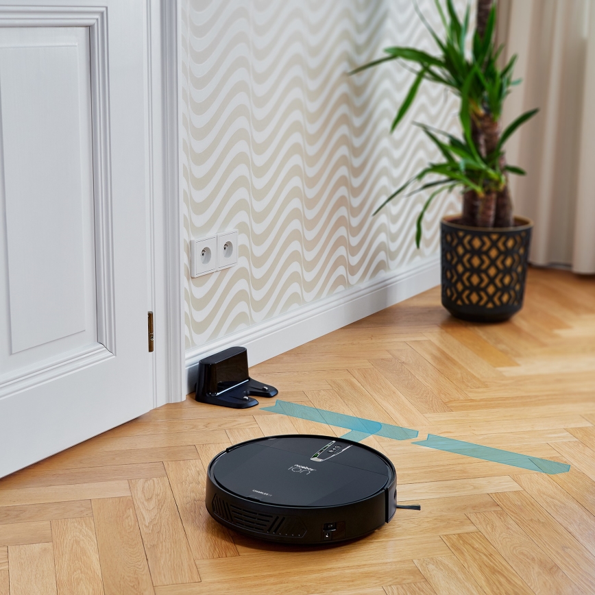 Niceboy ION Charles i4 - Älykäs 2-in-1 robotti-imuri 4400 mAh Wi-Fi musta + kaukosäädin