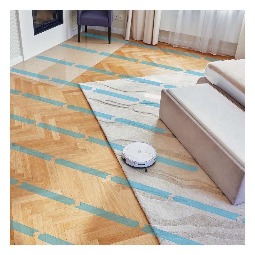 Niceboy ION Charles i4 - Älykäs 2-in-1 robotti-imuri 4400 mAh Wi-Fi valkoinen + kaukosäädin