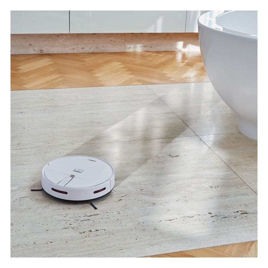 Niceboy ION Charles i4 - Älykäs 2-in-1 robotti-imuri 4400 mAh Wi-Fi valkoinen + kaukosäädin