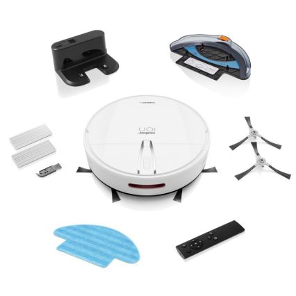 Niceboy ION Charles i4 - Älykäs 2-in-1 robotti-imuri 4400 mAh Wi-Fi valkoinen + kaukosäädin