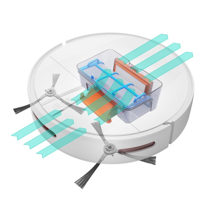 Niceboy ION Charles i4 - Älykäs 2-in-1 robotti-imuri 4400 mAh Wi-Fi valkoinen + kaukosäädin