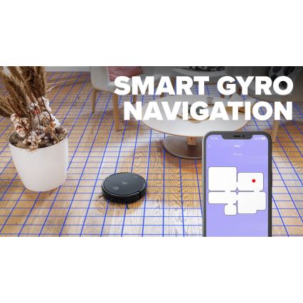 Niceboy ION Charles i6 - Älykäs 2-in-1 robotti-imuri 2600 mAh Wi-Fi musta