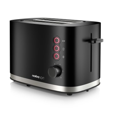 Niceboy ION Cruncher C3 - Leivänpaahdin kahdella aukolla ja paahdin 870W/230V musta