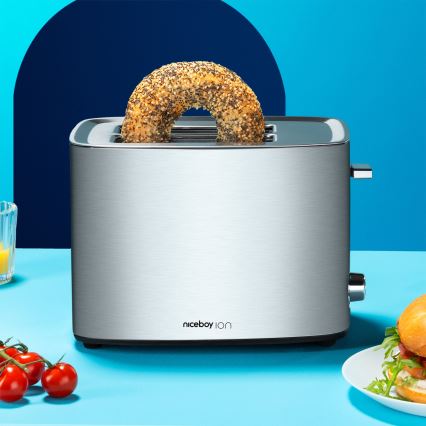 Niceboy ION Cruncher C4 - Leivänpaahdin kahdella aukolla ja paahdin 850W/230V ruostumaton