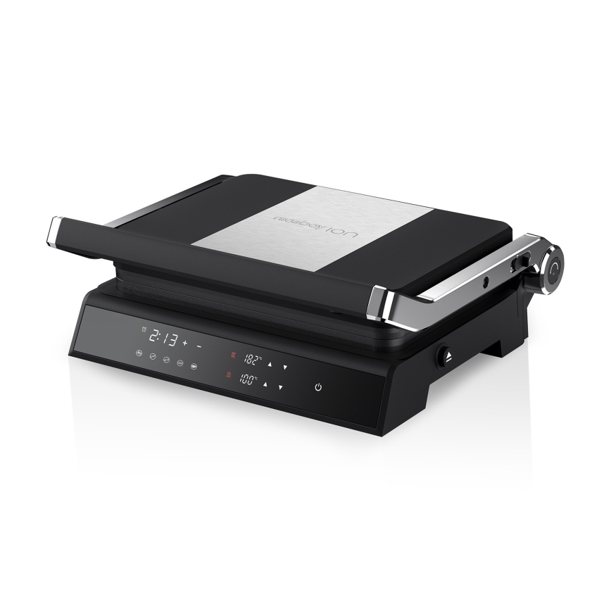Niceboy ION Grillmaster - Kontaktigrilli 2000W/230V musta/mattakromi