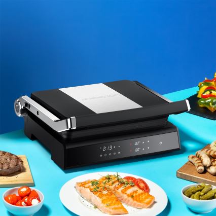 Niceboy ION Grillmaster - Kontaktigrilli 2000W/230V musta/mattakromi