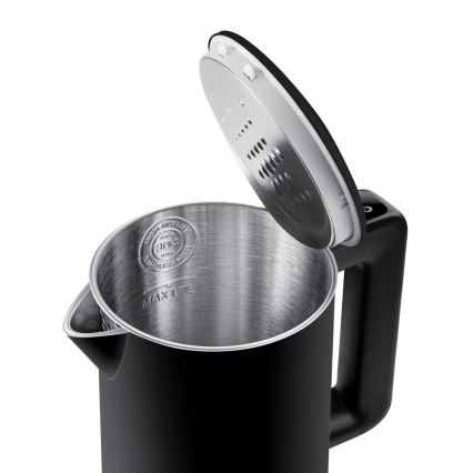Niceboy ION SmartKettle - Älykäs vedenkeitin lämmönsäätelyllä 1,7 l 2200W/230V Wi-Fi musta