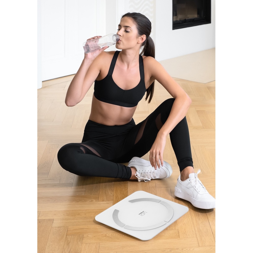 Niceboy ION SmartScale - Älykäs digitaalinen henkilövaaka 3xAAA valkoinen
