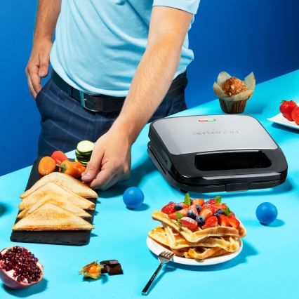 Niceboy ION Snacker S3 - Voileipägrilli 3in1 750W/230V ruostumaton/musta