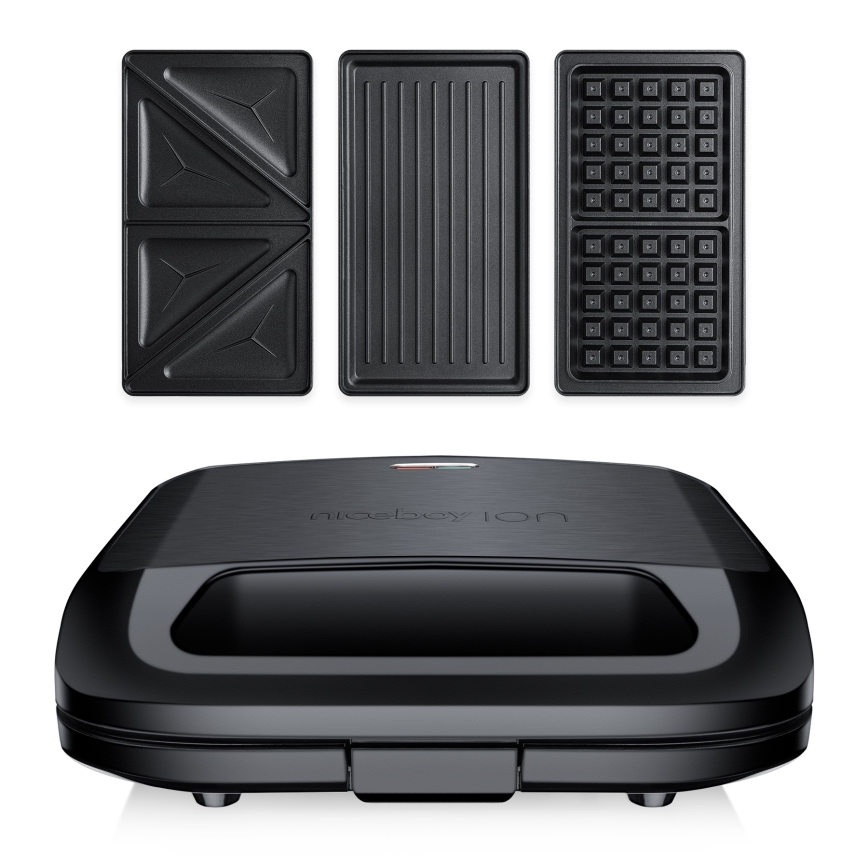 Niceboy ION Snacker S3 - Voileipägrilli 3in1 750W/230V ruostumaton/musta