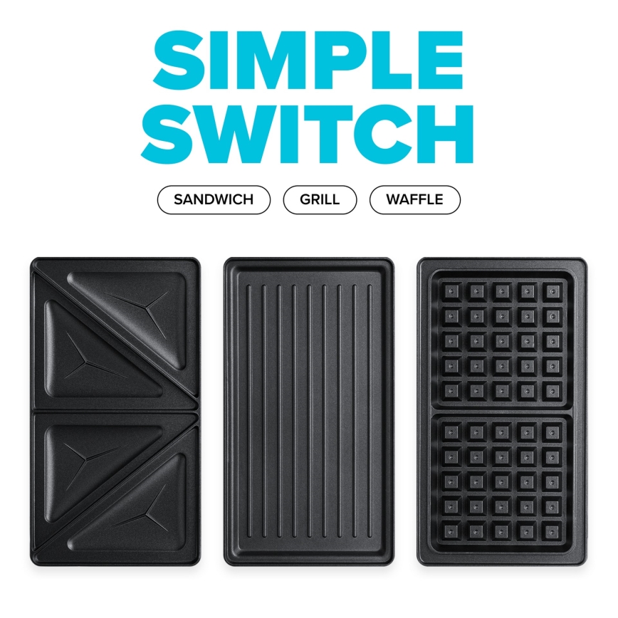 Niceboy ION Snacker S3 - Voileipägrilli 3in1 750W/230V ruostumaton/musta