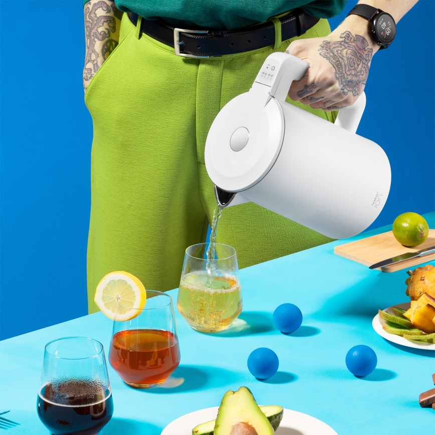 Niceboy ION ThermoKettle TK5 - Kattila lämmönsäätelyllä 1,7 l 2200W/230V valkoinen