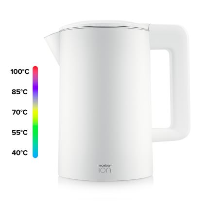 Niceboy ION ThermoKettle TK5 - Kattila lämmönsäätelyllä 1,7 l 2200W/230V valkoinen