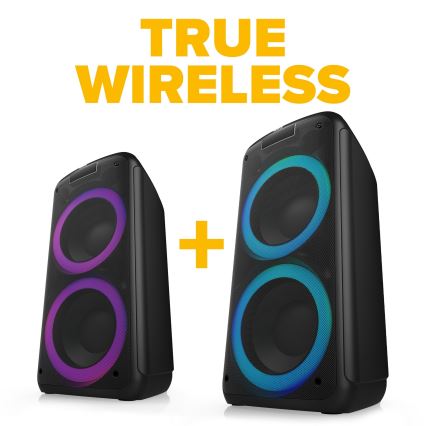 Niceboy PARTY Boss 2 - LED langaton kaiutin mikrofonilla ja powerbank-toiminnolla 200W/4500 mAh + kaukosäädin