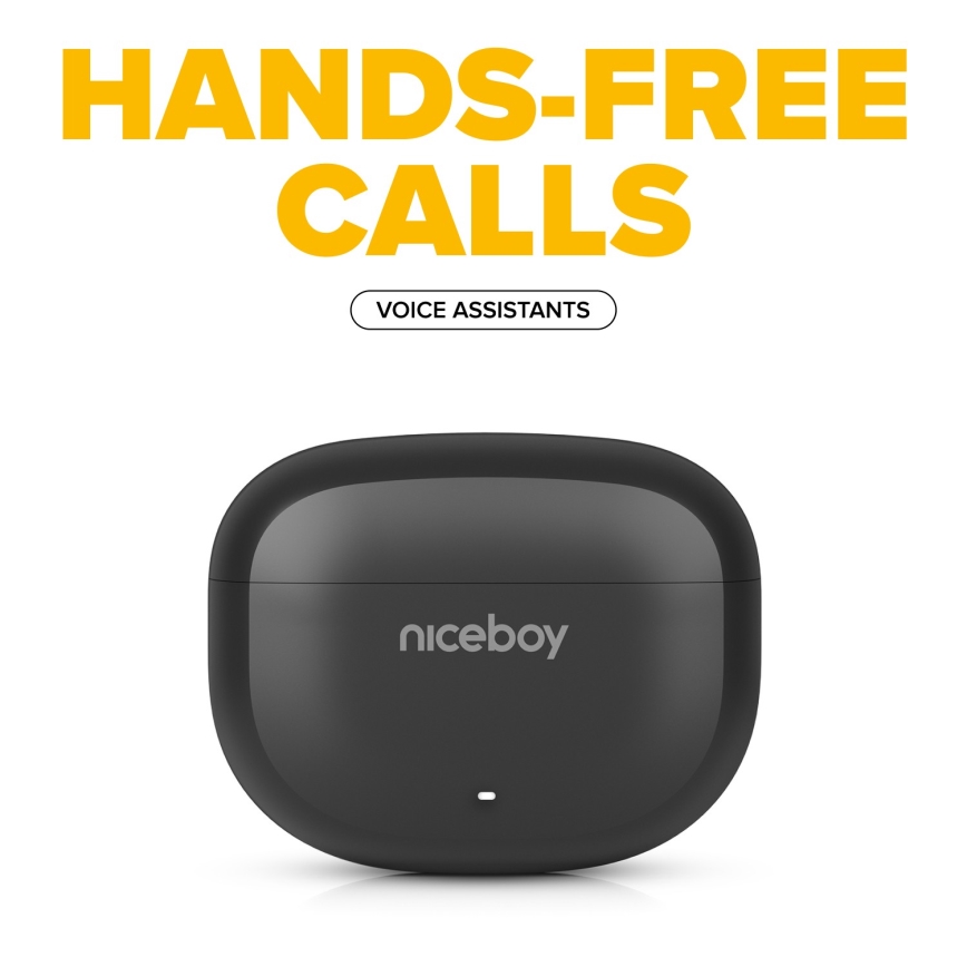 Niceboy Pins 4 - Langattomat kuulokkeet ANC:llä 400 mAh + 2x 50 mAh IPX4 musta