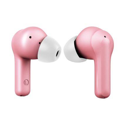 Niceboy Pins 4 - Langattomat kuulokkeet aktiivisella melunvaimennuksella (ANC), 400 mAh + 2x 50 mAh, IPX4, vaaleanpunainen