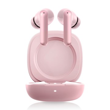 Niceboy Pins 4 PRO - Langattomat nappikuulokkeet aktiivisella melunvaimennuksella (ANC), 380 mAh latauskotelo + 2 × 35 mAh kuulokkeiden akut, IP54, vaaleanpunainen