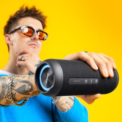 Niceboy Polaris - LED langaton kaiutin mikrofonilla 30W/2000 mAh IPX7 musta