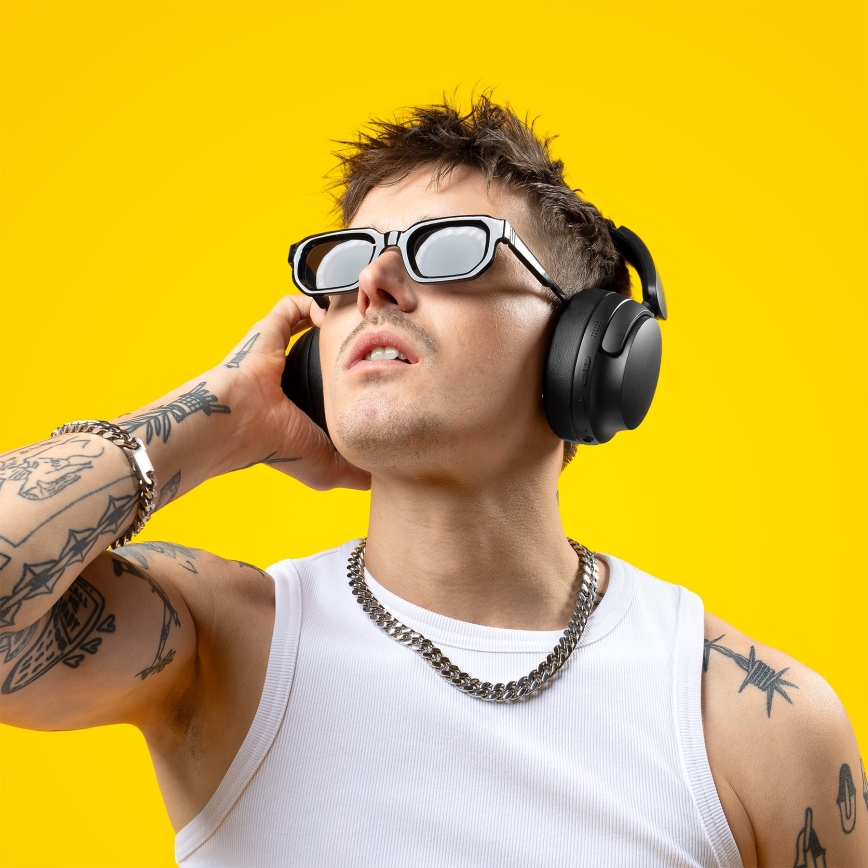 Niceboy Stellar - Langattomat kuulokkeet mikrofonilla ja ANC 400 mAh IPX4 musta