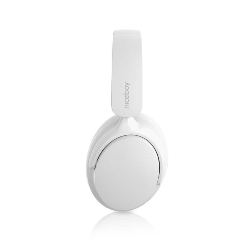 Niceboy Stellar - Langattomat kuulokkeet mikrofonilla ja ANC 400 mAh IPX4 valkoinen