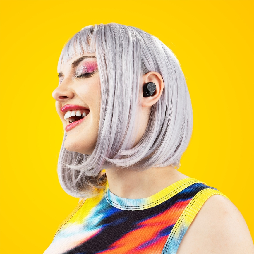 Niceboy Upotettu 4 - Langaton earphones 500 mAh + 2x 70 mAh IPX5 musta