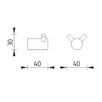 NIMCO BR 11053-26 - Seinäkoukku BORMO kiiltävä kromi